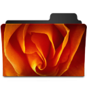 Orange Rose Icon 128x128 png